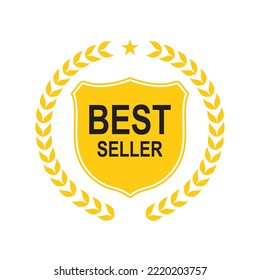 Bestseller Business Vector Icon Isolated On White Background. Bestseller Badge. Bestseller Sign. Best Seller Badge Logo Design