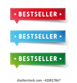 Bestseller label set vector