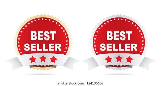 Bestseller label. Vector