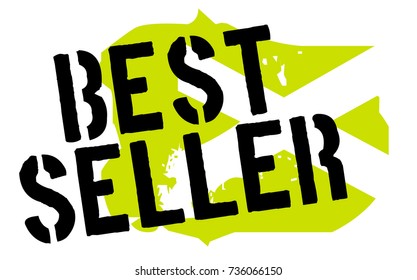 Bestseller sticker. Authentic design graphic stamp. Original series