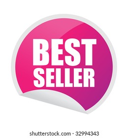 bestseller sticker isolated on white