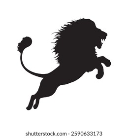 Best-Selling Attacking Lion Silhouette for Popular Design Themes - Lion Vector - Lion Icon
