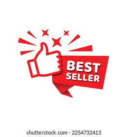 best-selling clipart vector of thumb best seller badge popular sticker symbol