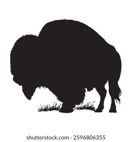 Best-Selling Digital Bison Silhouette for Outdoor and Wildlife Enthusiasts - Bison Vector - Bison Icon
