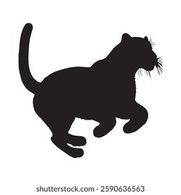 Best-Selling Running Leopard Silhouette for Popular and Trending Artwork - Leopard Vector - Leopard Icon
