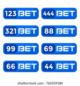 Bet B E T set numberic logo template