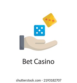 Bet Casino vector flat Icon Design illustration. Miscellaneous Symbol on White background EPS 10 File