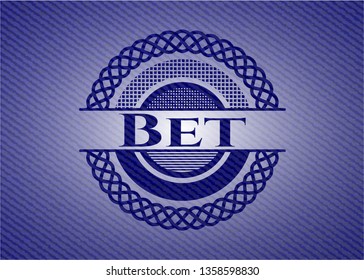 Bet emblem with jean background