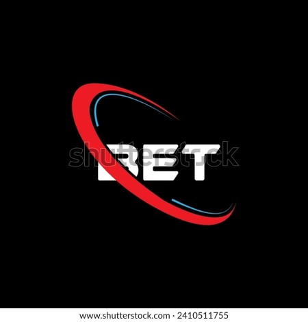 BET letter Logo design. Initials BET logo linked with circle and uppercase monogram logo. BET typography for technology, business and real estate brand logo design