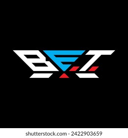 BET letter logo vector design, BET simple and modern logo. BET luxurious alphabet design  