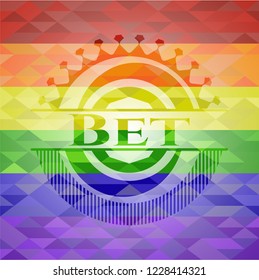 Bet lgbt colors emblem 