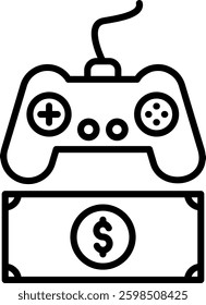 Bet Line Vector Icon Design