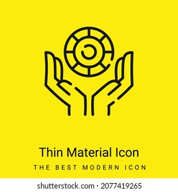 Bet minimal bright yellow material icon