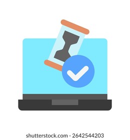 Beta Access flat color, mini illustration icon. use for modern concept, print, UI, UX kit, web and app development. Vector related to product offering, marketing, business.