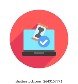 Beta Access cor arredondada, mini ícone de ilustração. use para conceito moderno, impressão, UI, kit UX, web e desenvolvimento de aplicativos. Vetor relacionado à oferta de produtos, marketing, negócios.