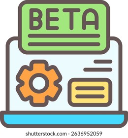 Beta Filled Style Icon Design