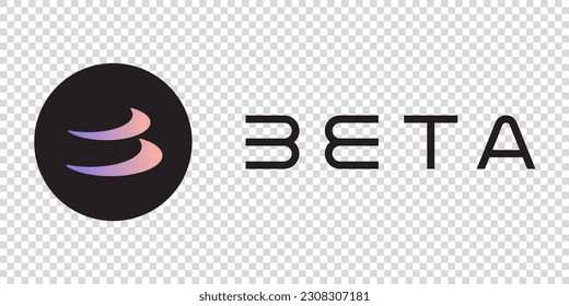 Beta Finance (BETA) cryptocurrency logo worldmark isolated on transparent png background vector