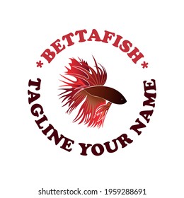 beta fish design logo vector. betta fish animal vector