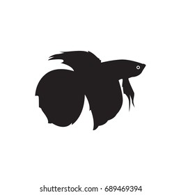 Beta Fish Vector Silhouette