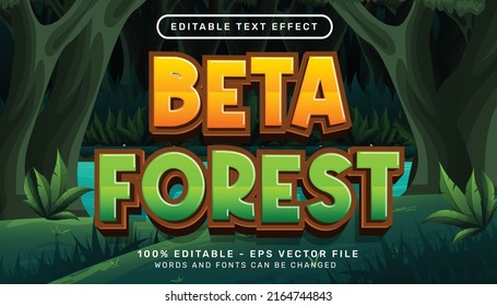 beta forest 3d text effect and editable text effect