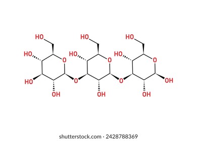 Beta Glucan Molecule Structure Scientific Design. Vector Illustration.	