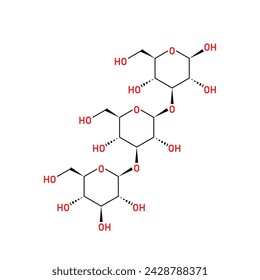 Beta Glucan Molecule Structure Scientific Design. Vector Illustration.	