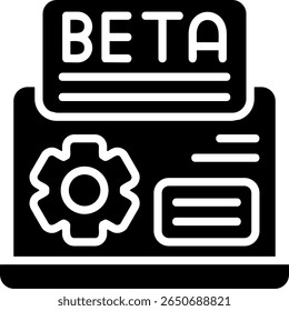 Design de ícone preto Beta moderno
