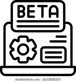 Design de Ícone de Estilo de Estrutura de Tópicos Beta