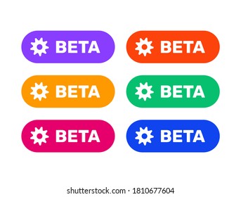 beta shields icon set, colorful icons for web design, app, games
