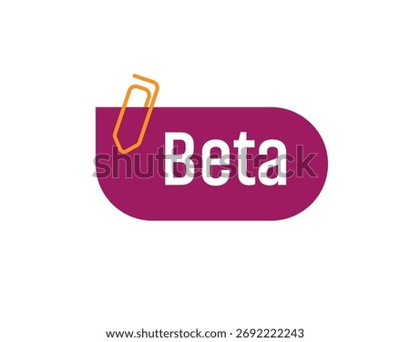 beta sign on white background	