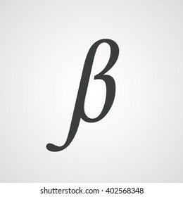 Beta Symbol. Latin Letter Icon Vector