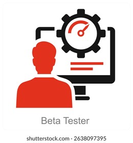 Beta Tester vector icon concept design