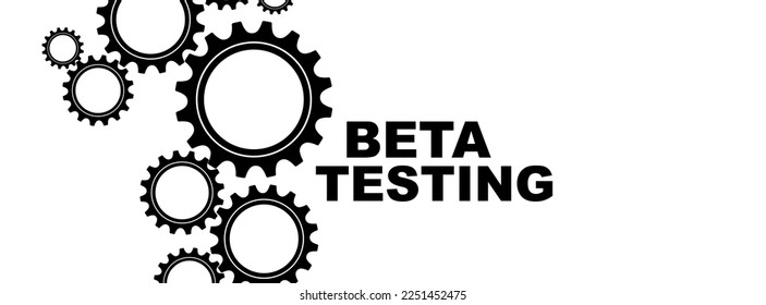 beta testing sign on white background
