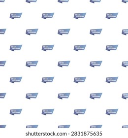 Beta version labels opakujac a continuous pattern for software development testing