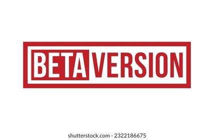 Beta Version Red Rubber Stamp vector design.