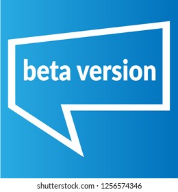 beta version sign, label. beta version speech bubble. features tag sign, banner