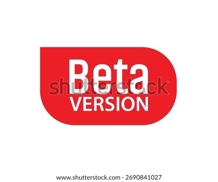 beta version sign on white background