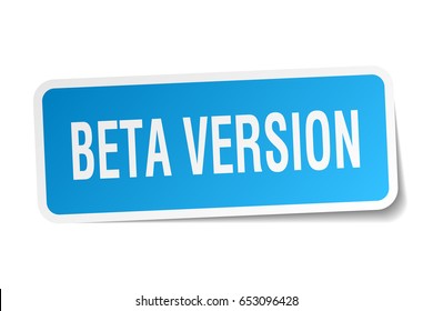 Beta Version Square Sticker On White