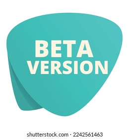 Beta version system icon cartoon vector. Computer software. Online label