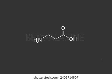 Beta-alanine molecular skeletal chemical formula