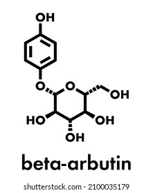 beta-arbutin plant molecule. Skeletal formula. svg