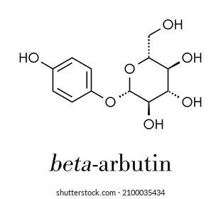 beta-arbutin plant molecule. Skeletal formula. svg
