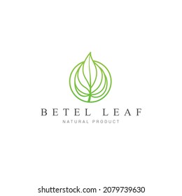 Betel leaf icon logo vector design template. Luxury Eco Natural Organic concept symbol