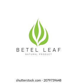 Betel leaf icon logo vector design template. Simple Eco Natural Organic concept symbol