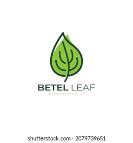 Betel leaf icon logo vector design template. Simple Eco Natural Organic concept symbol