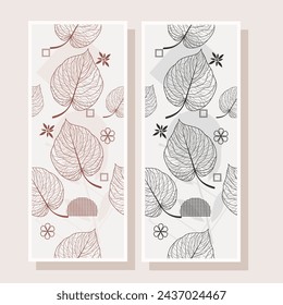 Betel leaf outline illustration, flat design vector
