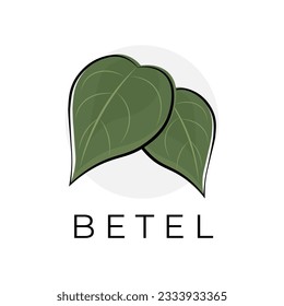 Betel leaf  Simple Cartoon Illustration Logo