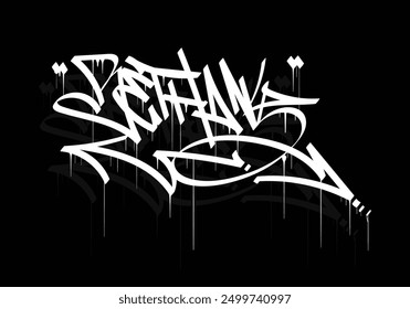 BETHANY word graffiti tag style