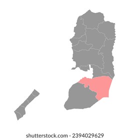 Bethlehem Governorate Map, Verwaltungsabteilung von Palästina. Vektorgrafik.