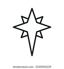 Bethlehem star christmas icon vector basic design simple and modern concept graphic
